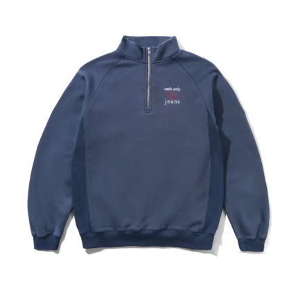 Cash only Star Quarter Zip Washed Navy