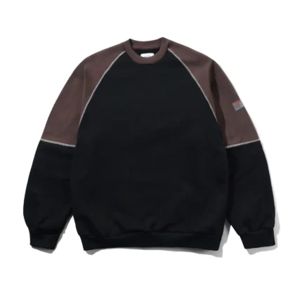 Cash only Motion Panel Crewneck Black / Dark Brown