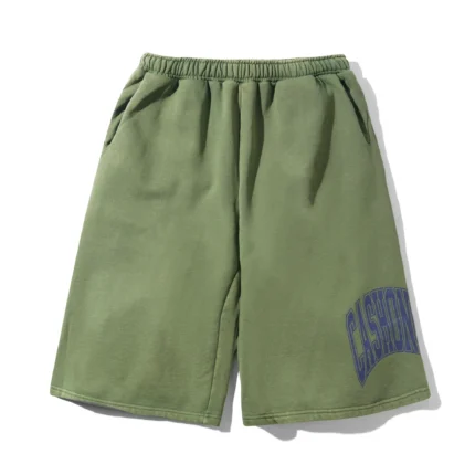 Cash only Bench Fleece Shorts, Washed Forest Green