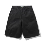 Cash only Break Denim Shorts, Streaky Black