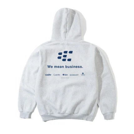 Cash Only Business Pullover Hood Ash