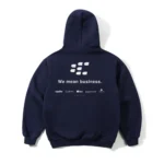 Cash Only Business Pullover Hood Navy