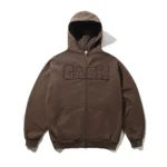 Cash Only Campus Zip-Thru Hood, Washed Brown