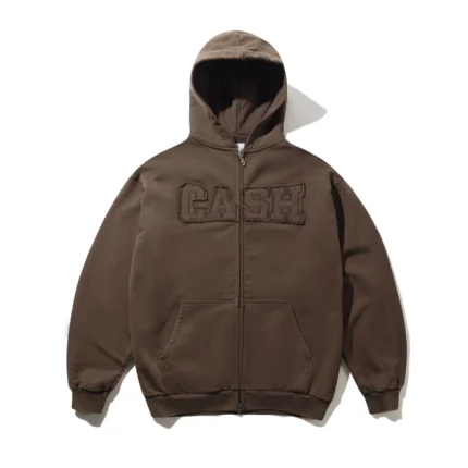 Cash Only Campus Zip-Thru Hood, Washed Brown