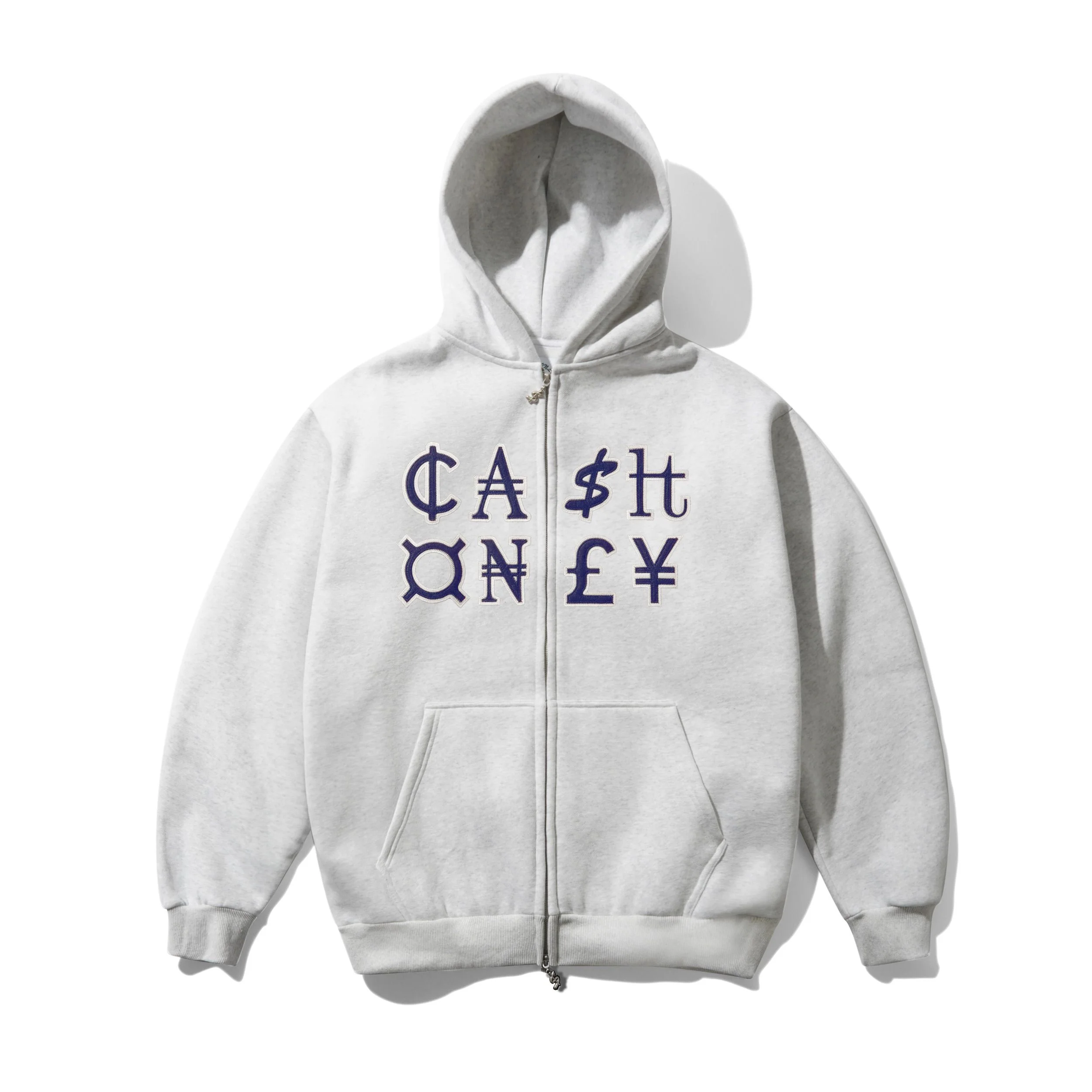CurrencyZip-ThruHoodAsh1 Cash Only Currency Zip-Thru Hood Ash