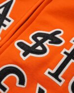 Cash Only Currency Zip-Thru Hood Orange