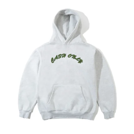 Cash Only Grid Logo Pullover Hood, Ash