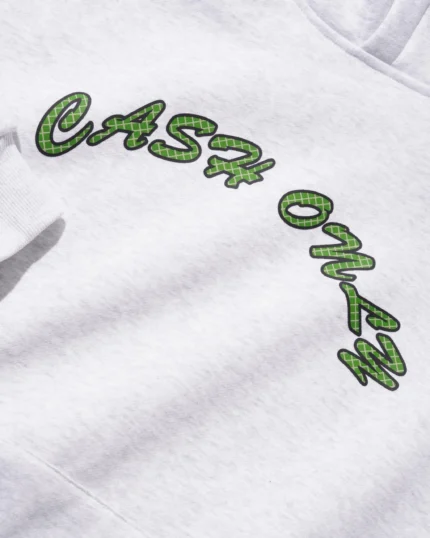 Cash Only Grid Logo Pullover Hood, Ash