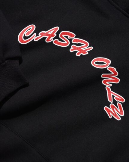 Cash Only Grid Logo Pullover Hood, Black