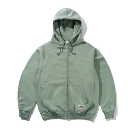 Cash Only Heavy-Weight Zip-Thru Hood, Dull Sage