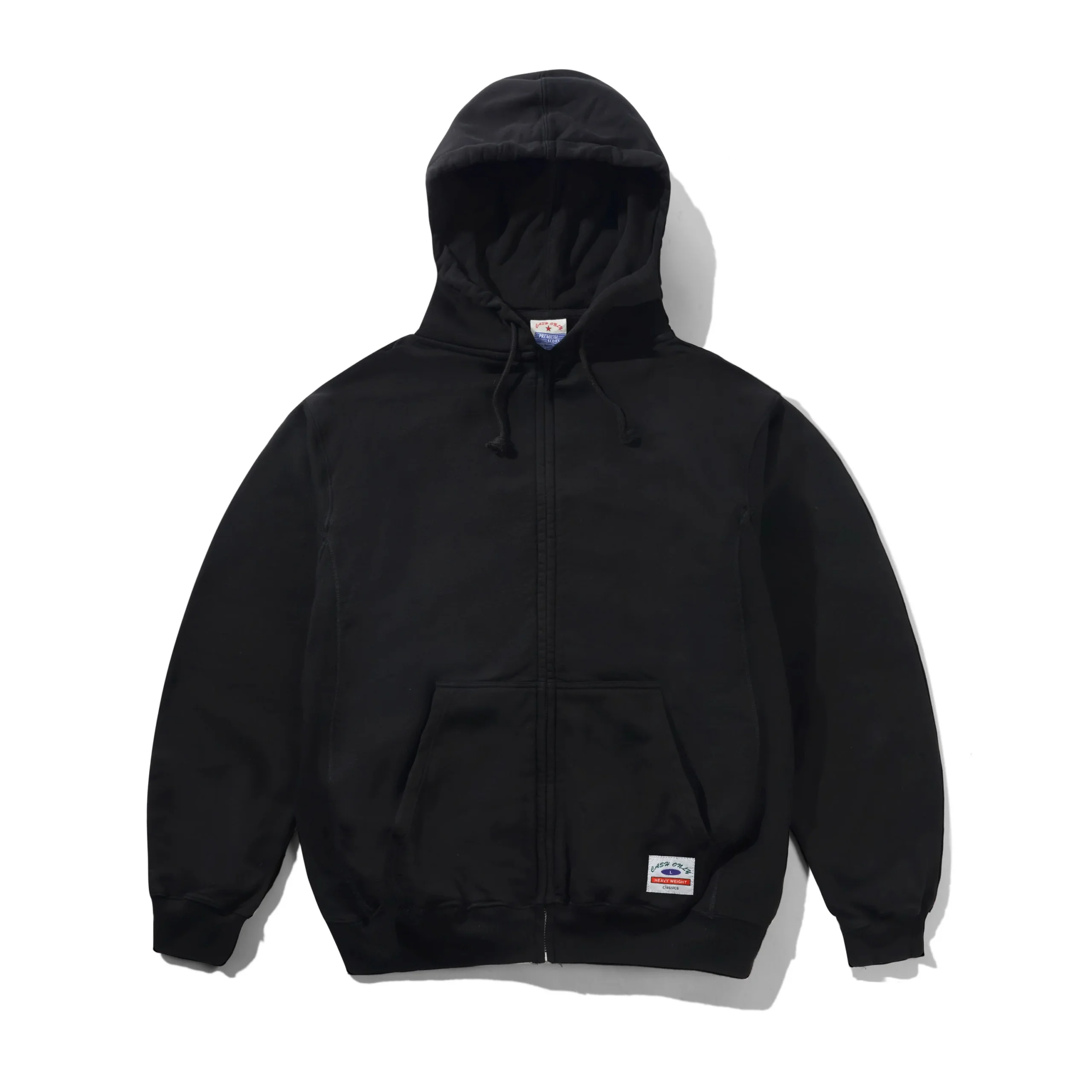 HeavyWeightZipThruHoodBlack1 Cash Only Heavy-Weight Zip-Thru Hood, Black