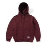 Cash Only Heavy-Weight Zip-Thru Hood, Burgundy