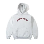 Cash Only Plaid Applique Logo Pullover Hood, Ash