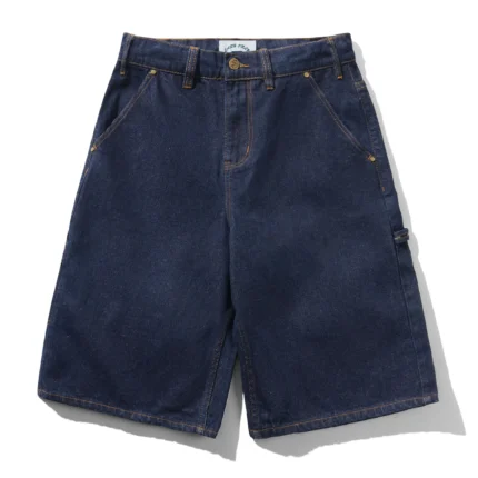 Cash only Point Denim Shorts, Raw Denim