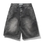 Cash only Point Denim Shorts, Work Grey