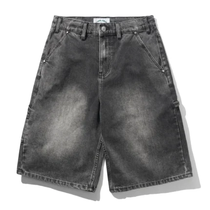 Cash only Point Denim Shorts, Work Grey