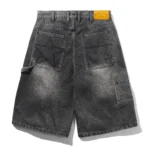Cash only Point Denim Shorts, Work Grey
