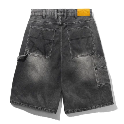 Cash only Point Denim Shorts, Work Grey