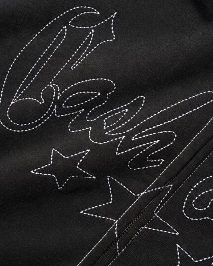 Cash Only Strip Zip-Thru Hood, Washed Black